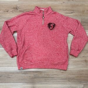 Holloway Red Downstate Volleyball Quarter Zip Sweater